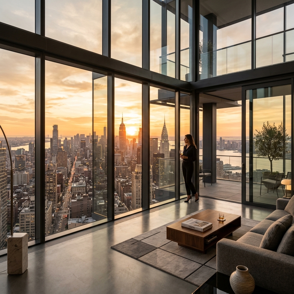 Exklusives Penthouse mit Skyline-Blick